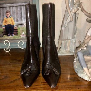 YSL vintage ebony booties